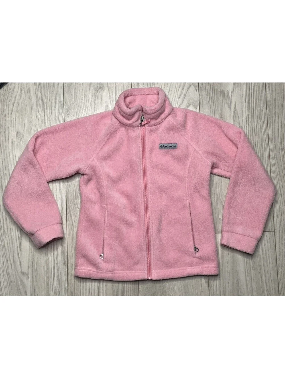 Columbia Girls Pink Zipper Front Fleece with Pockets Size 4T